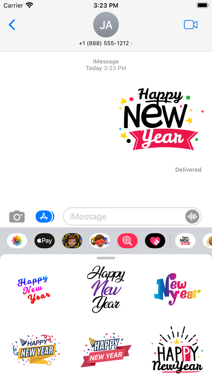 Happy New Year - Wishes Stkrs