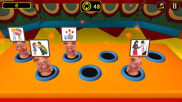 Whack a pig German Vocab Game