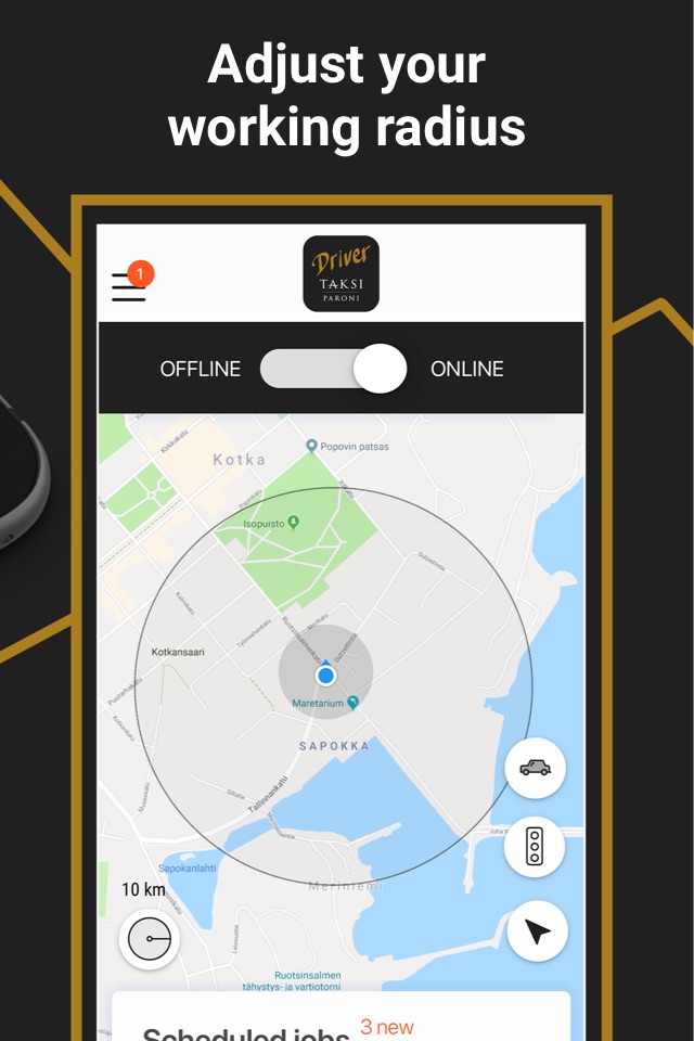 Taksiparoni Kuljettajasovellus screenshot 4