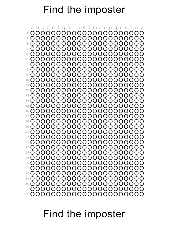 Imposter Hidden Letter Game