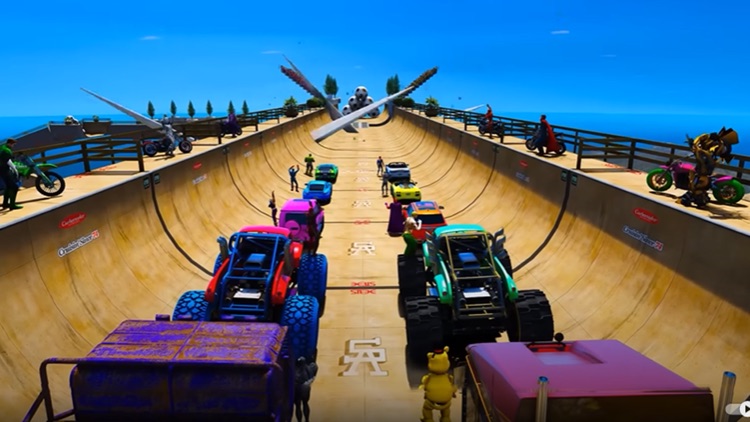 Superhero Car: Mega Ramp Games