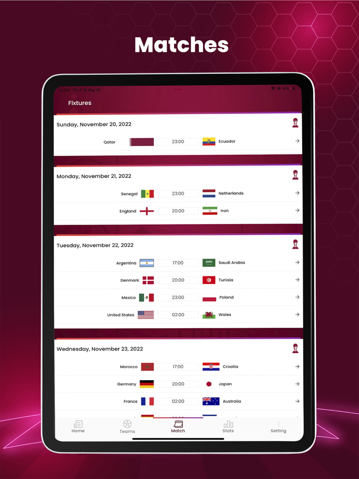 World Cup App - Live Football