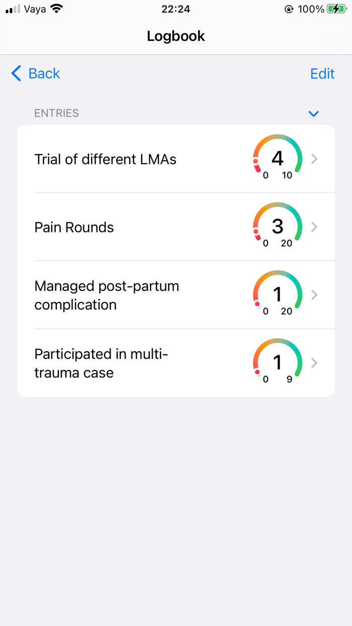 My Anaesthetic Logbook