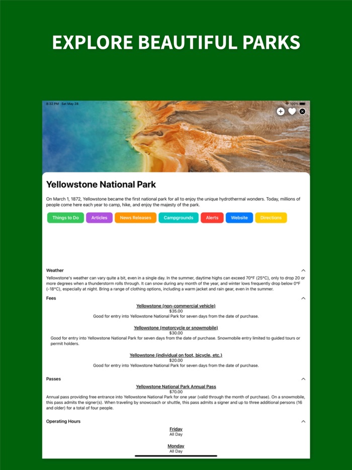 Park’d National Parks Tracker