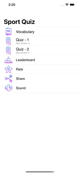 Game screenshot SportQuizApp apk