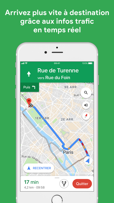Google Maps - GPS & transports iphone captures décran