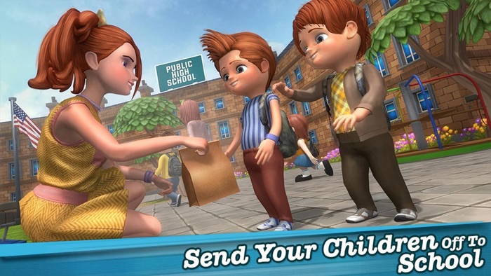 Twin Baby Mother Love 3D