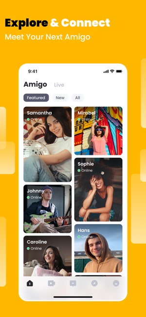 Amigo-Chat Rooms, Real Friends on the App Store