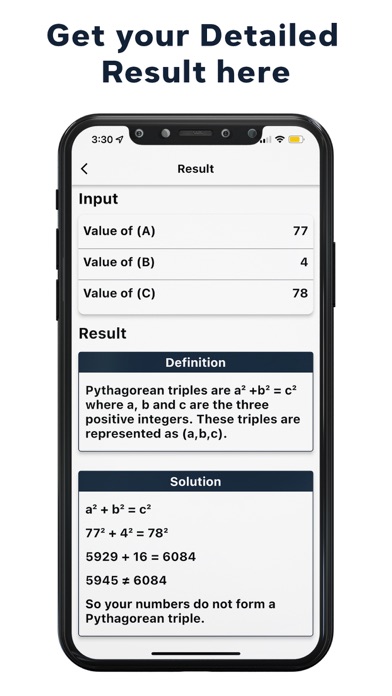Pythagorean Triples Calculator screenshot 3
