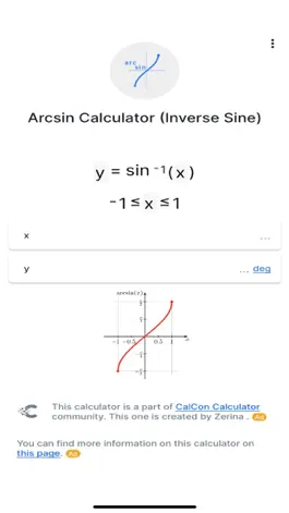 Game screenshot Arcsin Calculator hack