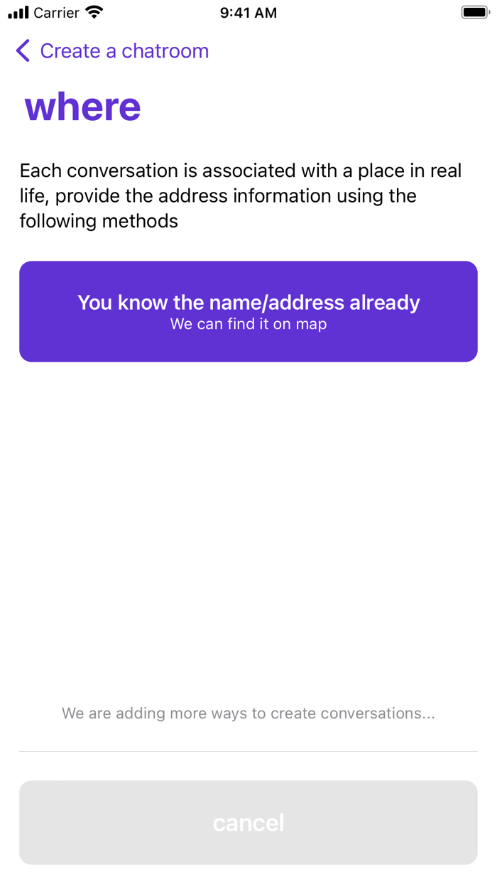 tap - talk about places