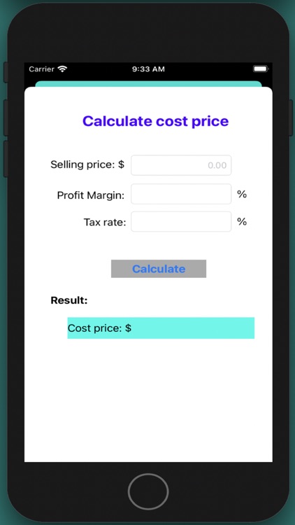 Margin Cost Calculator