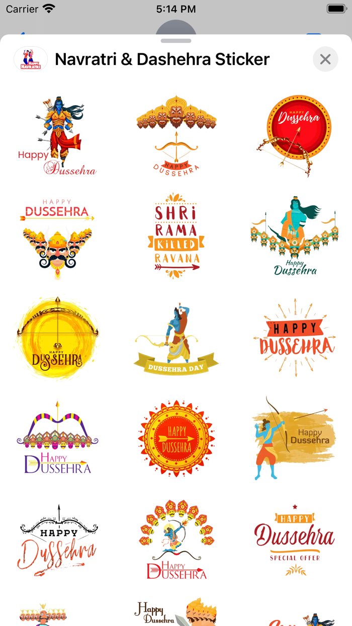 Navratri  Dassehra Stickers