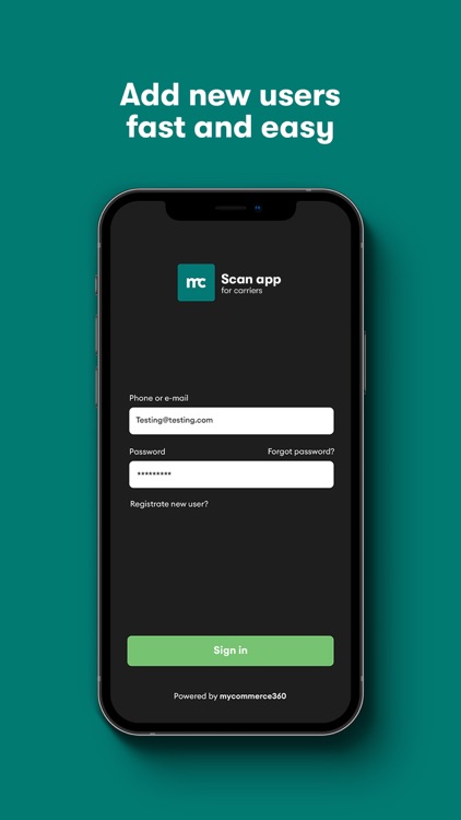 Scan app for carriers