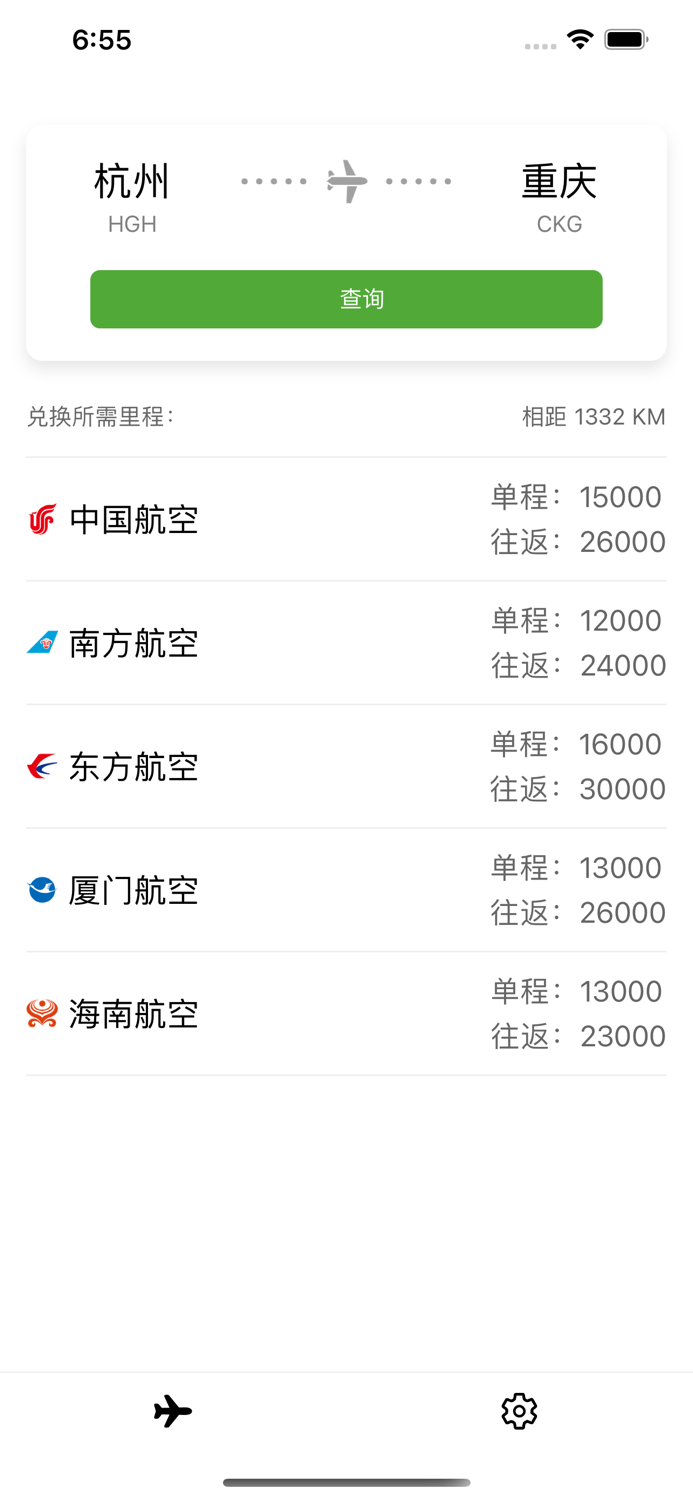 Air Miles Calculator