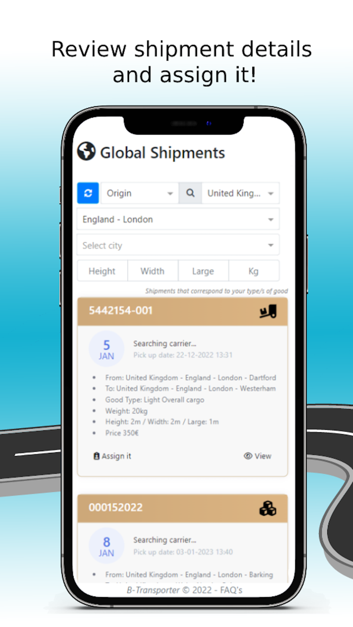 BTransporter Haulage loads