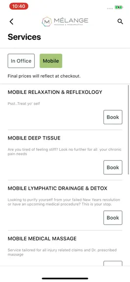 Game screenshot Mélange Massage Mobile hack