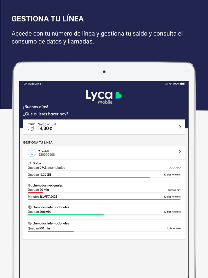 Mi Lyca - Customer area