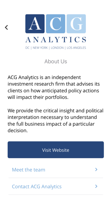ACG Analytics Screenshot