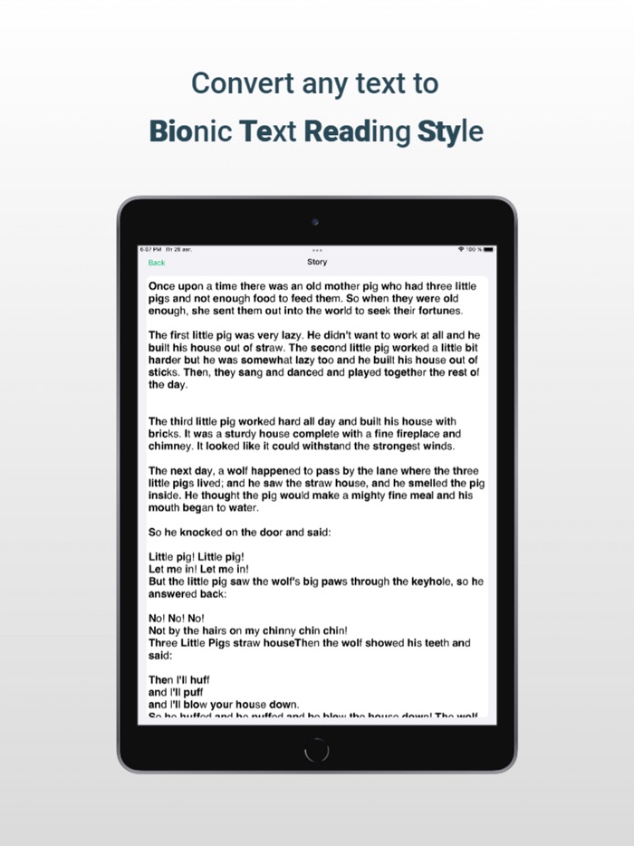 Bionic Text Bold Reading