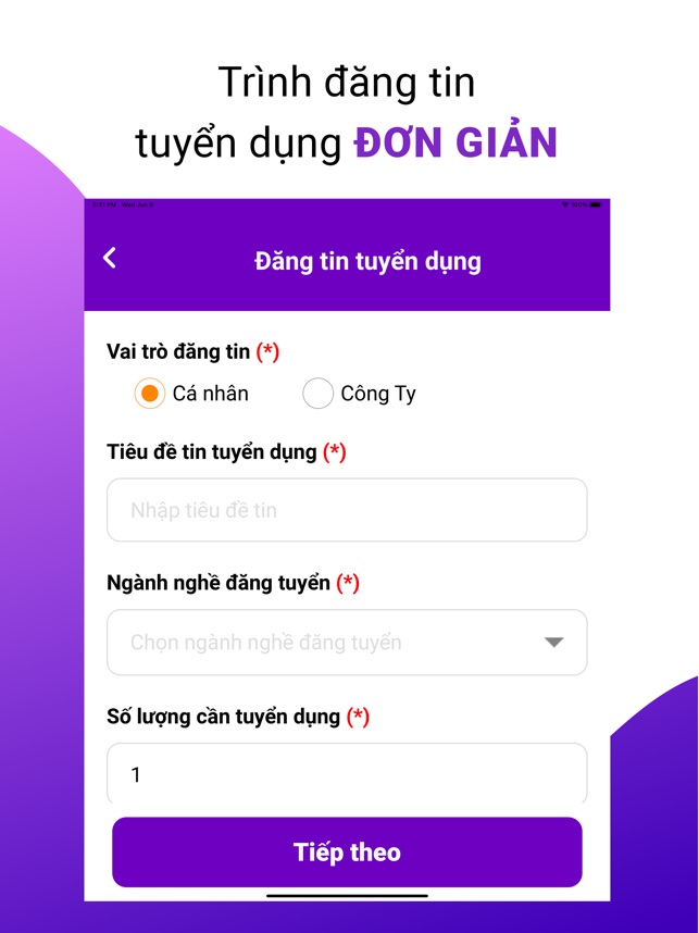 Fjob: Tìm việc làm đa ngành