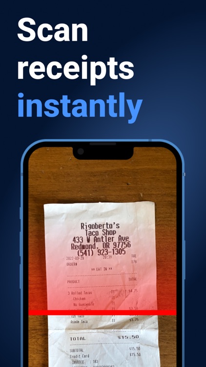 Receipt Scanner: Business App