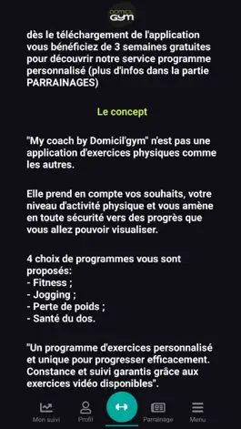 Game screenshot My coach by Domicil’gym apk