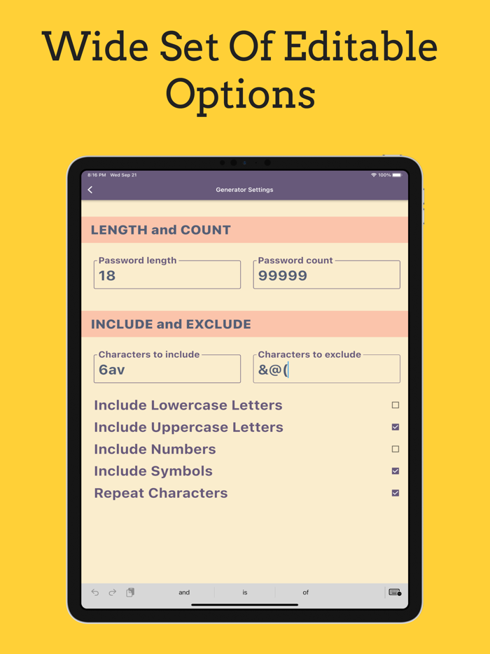 Quick Secure Password