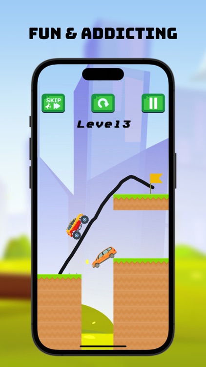 Draw The Bridge Race Car Game