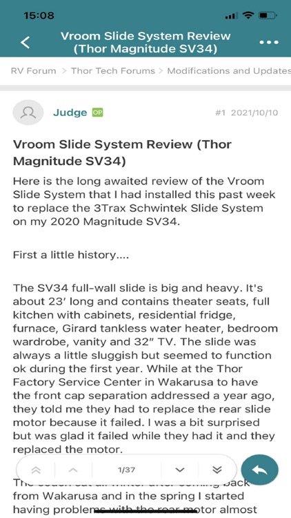 Thor RV Forum