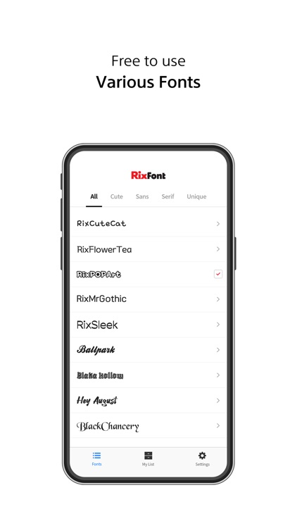 RixFont-fonts for iPhones