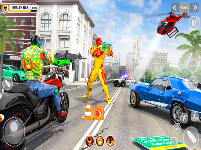 Robot Hero Crime City Battle