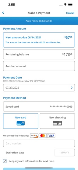 Progressive app screenshot