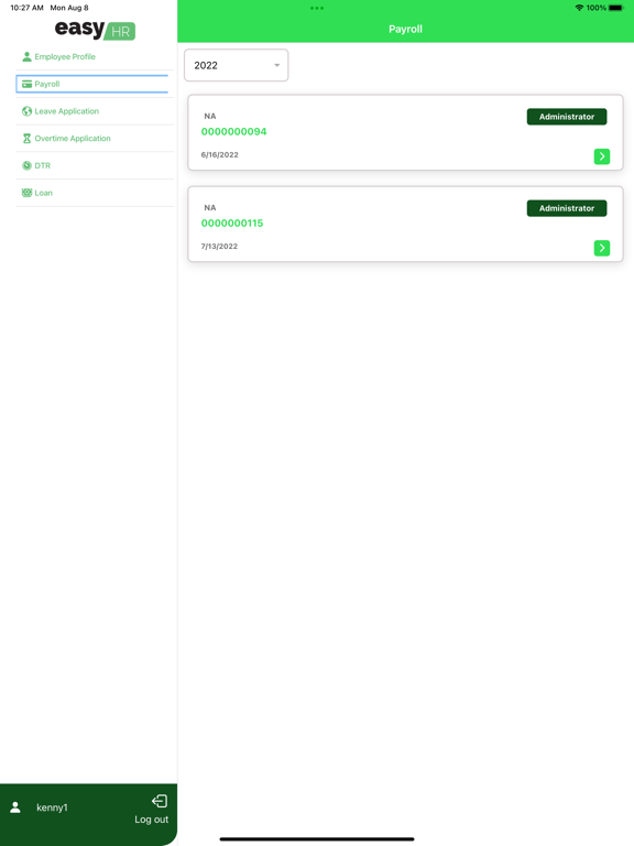 EasyHR Portal screenshot 2