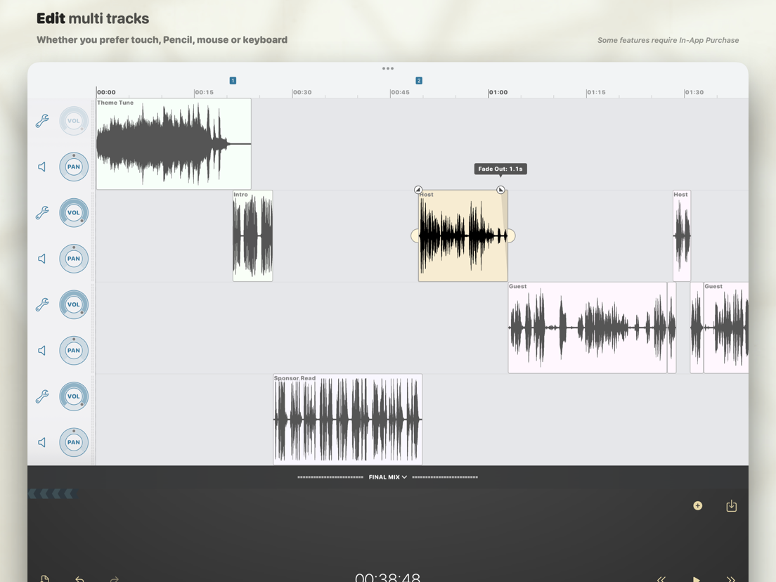 Ferrite Recording Studio App voor iPhone, iPad en iPod touch AppWereld