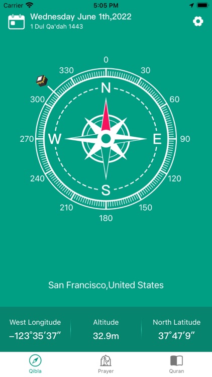 Qibla Compass: Quran Islam