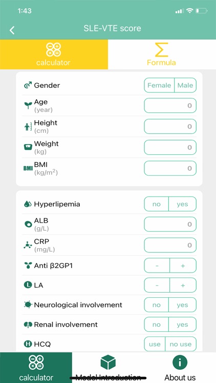 SLE-VTE score