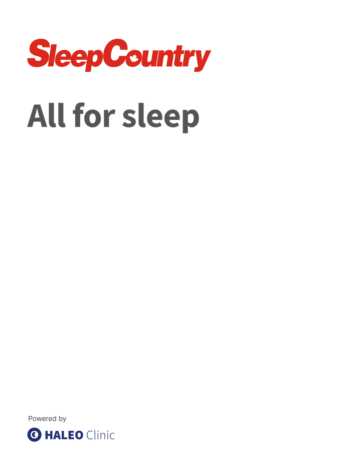 All for Sleep by Sleep Country
