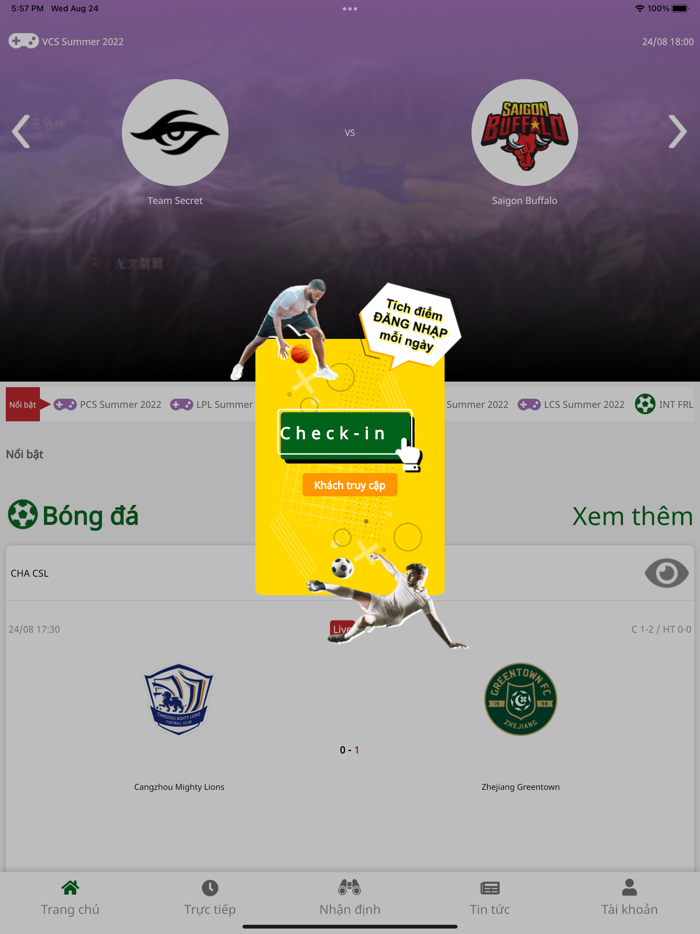 SOIKEO - TỶ SỐ BÓNG ĐÁ, ESPORT