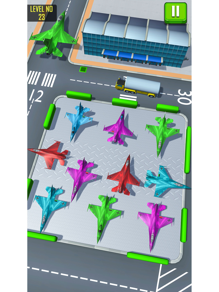 Airplane parking jam