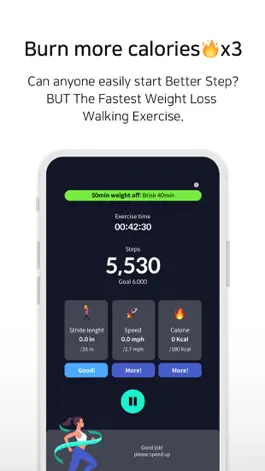 Game screenshot Better Step: Calorie Pedometer apk