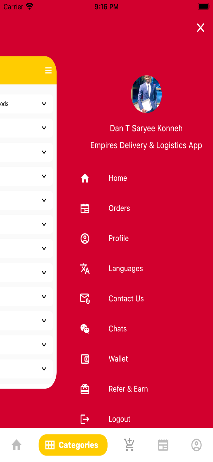 Empires DeliveryLogistics App