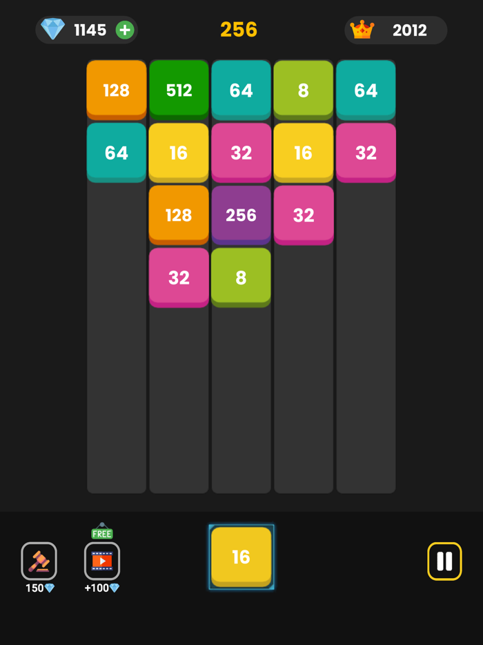 2048 Endless X2 Blocks Puzzle