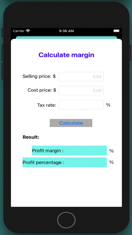 Margin Cost Calculator