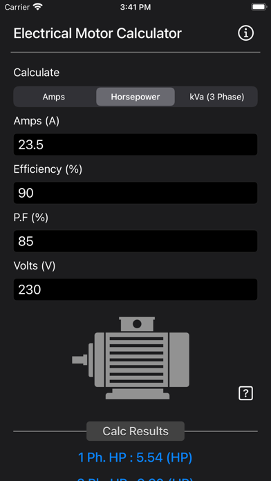 Electrical Motor Calculator screenshot 3