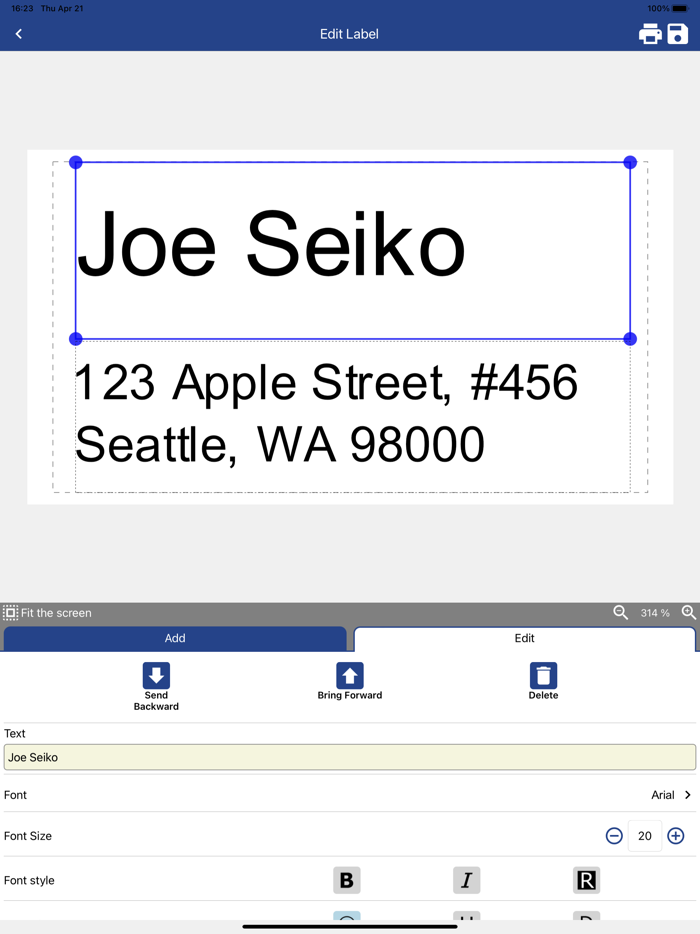 SII Smart Label Creator