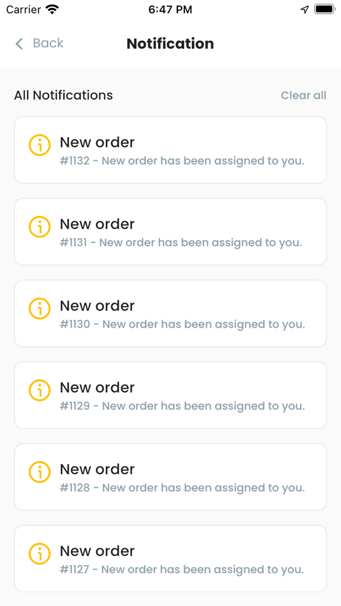 CarryFleet Rider App