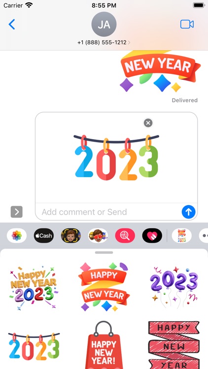 Happy New Year 2023 -WASticker