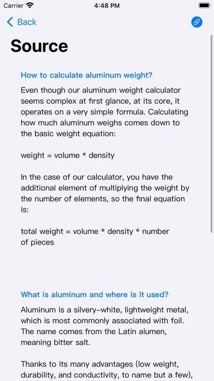 CYAluminum-Weight Cal