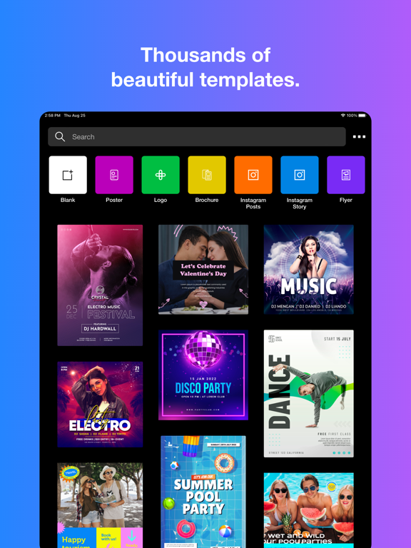 Crea: Poster & Flyer Maker App screenshot 2